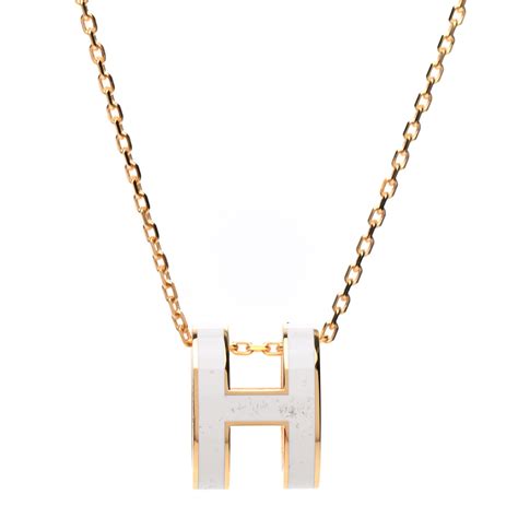 hermes pop h necklace white|Hermes pop h necklace price.